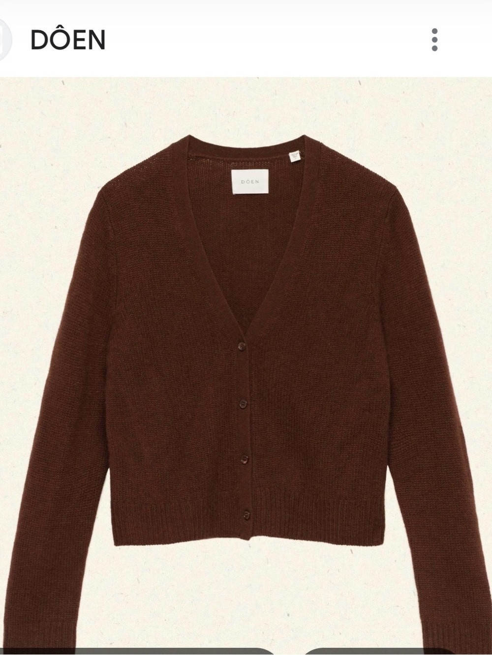DÔEN  cashmere Cardigan